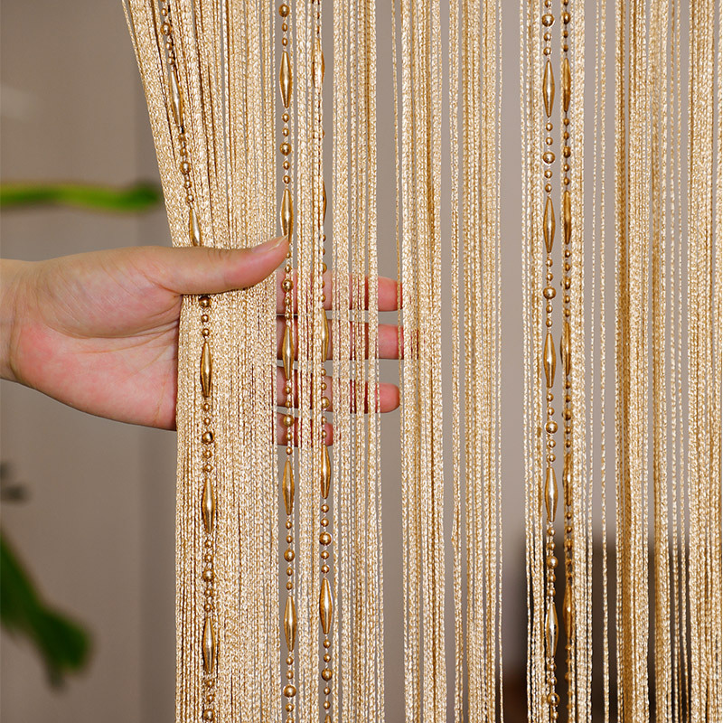 Beaded String Curtain Long Tube Bead String Curtain Chain Bead Door Curtain Entrance Decoration Partition Living Room String Curtain Partition Curtain