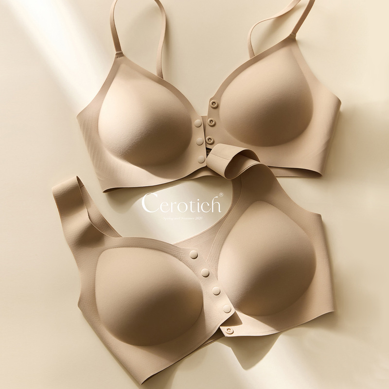 Cerotich Liquid Foundation Nursing Bra for Women, Summer Front-Clasp Maternity Invisible Seamless Anti-Sagging Mom Bra Cerotich Liquid Foundation Nursing Bra for Women, Summer Front-Clasp Maternity Invisible Seamless Anti-Sagging Mom Bra