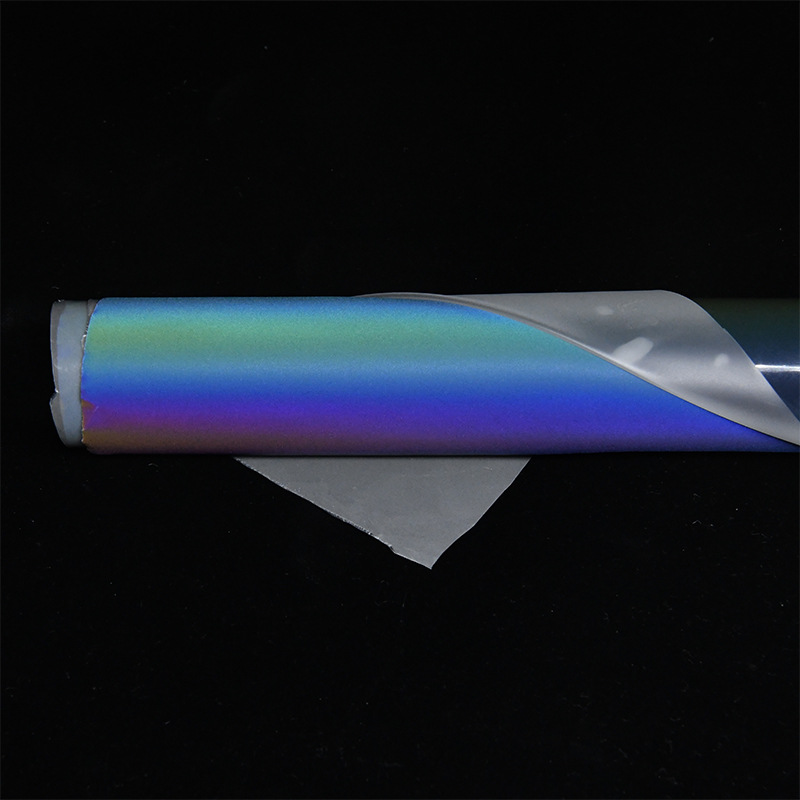 七彩反光热烫膜彩虹反光热贴膜耐水洗可设计反光标 反光烫画膜