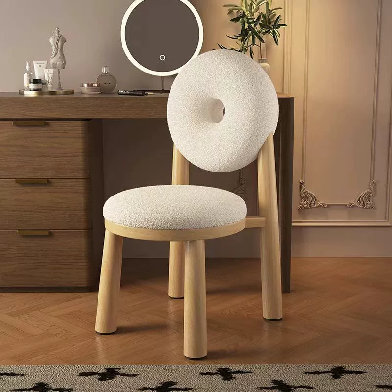 Сетка красное кресло для макияжа Домашние девушки спальня туалетный столик табурет спинки ресторан обеденный стул крем ветер пончик стул