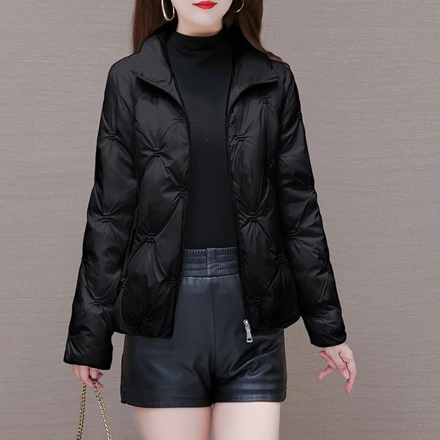 Korean Style Trendy Short down Jacket for Women, Petite White Duck Down, Winter Fashion, Lightweight, Off-Season New Slim Fit