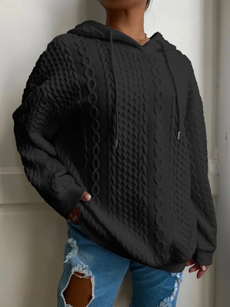 630g Weight Long Sleeve Sleeve Length Pullovers Placket Type Regular Sleeve Sleeve Type Spandex, Polyester Fabric Type Long Top Length Hoodie Tops Type Holiday, Daily Occasion Hooded Neckline Regular Fit Fit Type Solid Color Pattern Spring, Autumn Season Women's Gender Pocket Design Casual, Streetwear Style Women's Hoodies Long Sleeve Pocket Casual Streetwear Solid Color 9