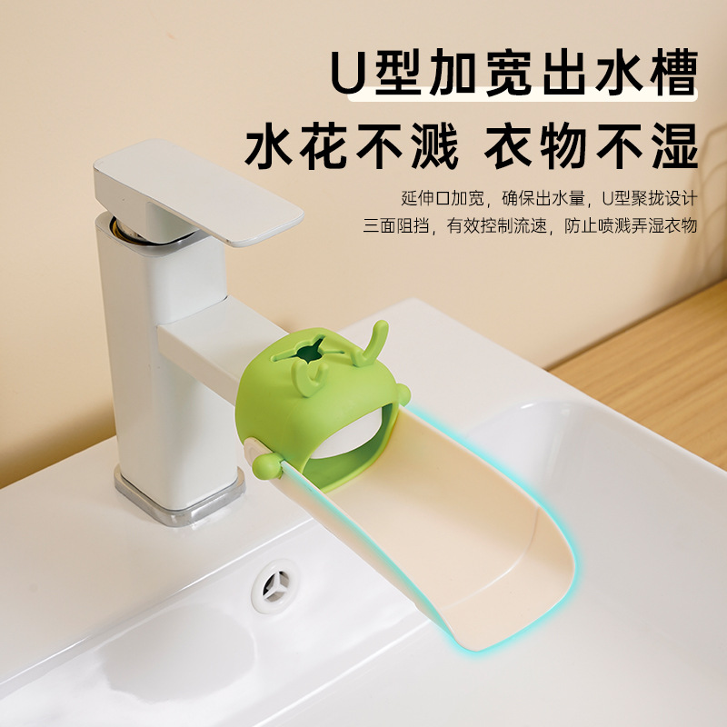 Extensor de grifo de ciervo caricatura bebé lavado de manos extensor de grifo anti-splash extensor de grifo