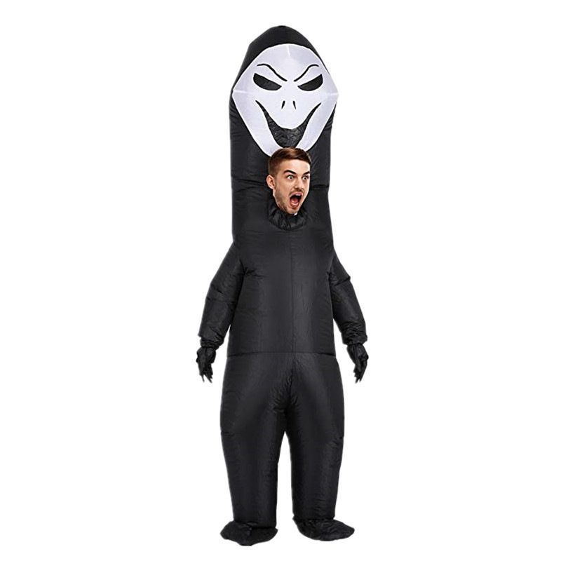 Venta caliente Traje inflable transfronterizo Dinosaurio de Halloween Alien Tyrannosaurus Rex Dress Up Ropa de actuación divertida Decoración de fiesta