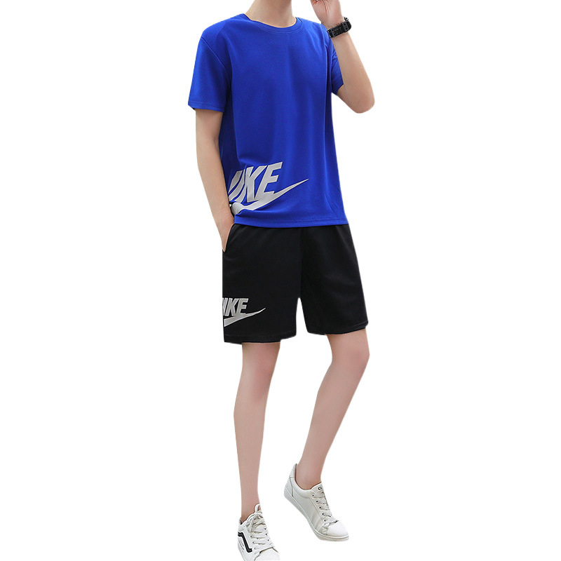 Camiseta de verano de manga corta, traje deportivo casual, pantalones cortos sueltos de dos piezas, ejercicio delgado, secado rápido