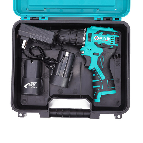 Cordless Drill, Household Rechargeable Tool Lithium Drill Multifunction Brushless Impact Drill Electric Screwdriver