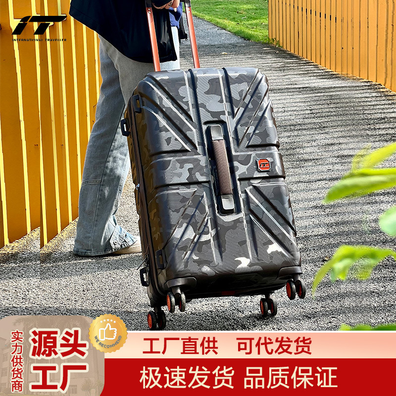 British It Travel Suitcase, Durable and Sturdy Trolley Case, Large Capacity, High-End, Silent and Bubble Wrap Universal Wheel Boarding Case