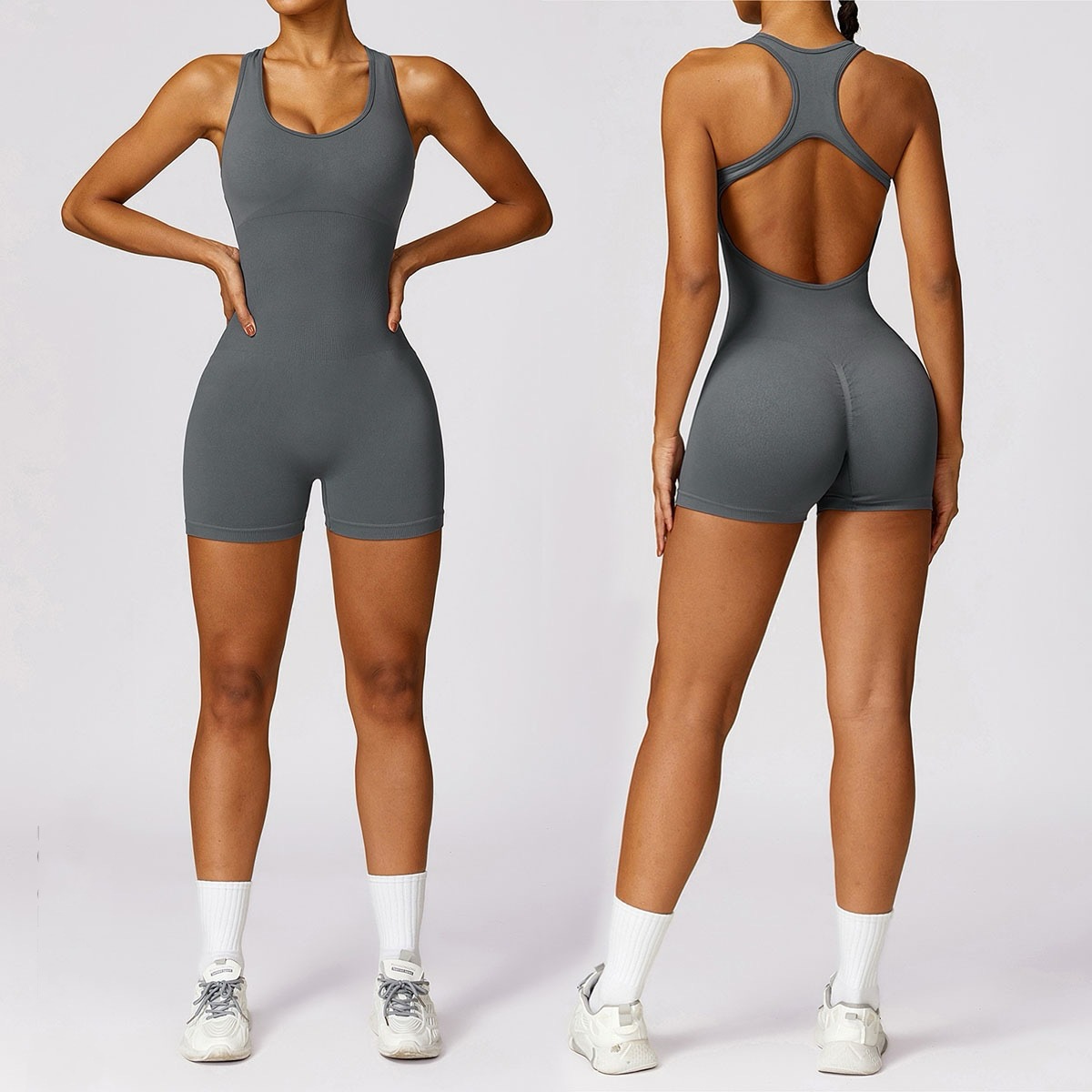 Transfronterizo europeo y americano nuevo alto elástico sexy piel-friendly cuerpo que forma ropa fitness vientre contrayendo espalda apretado chaleco mono