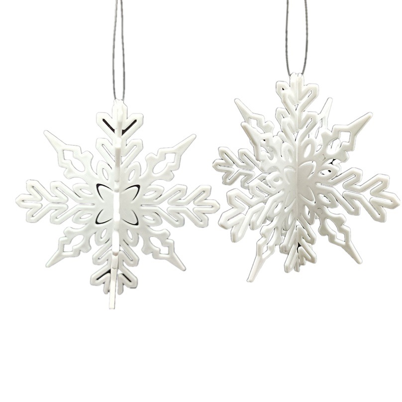 Factory Direct Sales multi-style plastic snowflake Halloween company event gift small accessories snowflake decoration