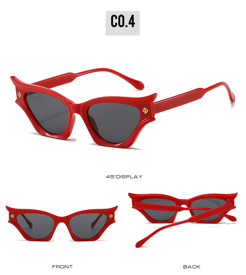 Casual Hip-hop Fish Bone Pc Cat Eye Full Frame Women's Sunglasses display picture 9