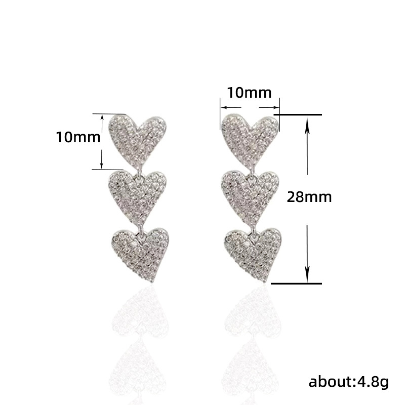 Orecchini pendenti a cuore donna gioielli eleganti e alla moda_voghion.com