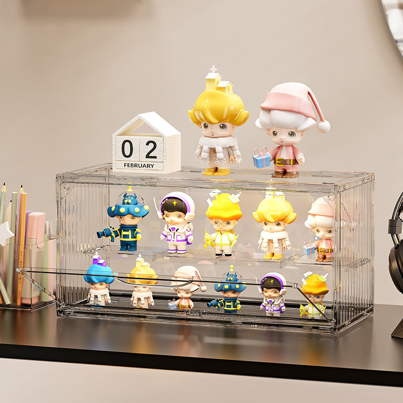 アクリルブラインド収納ケース防塵厚手透明高颜値展示棚泡マット手作り展示ケース|undefined