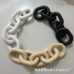 パイン五環バックル木製装飾チェーン木製工芸品木製チェーン五環バックル無垢材装飾チェーン