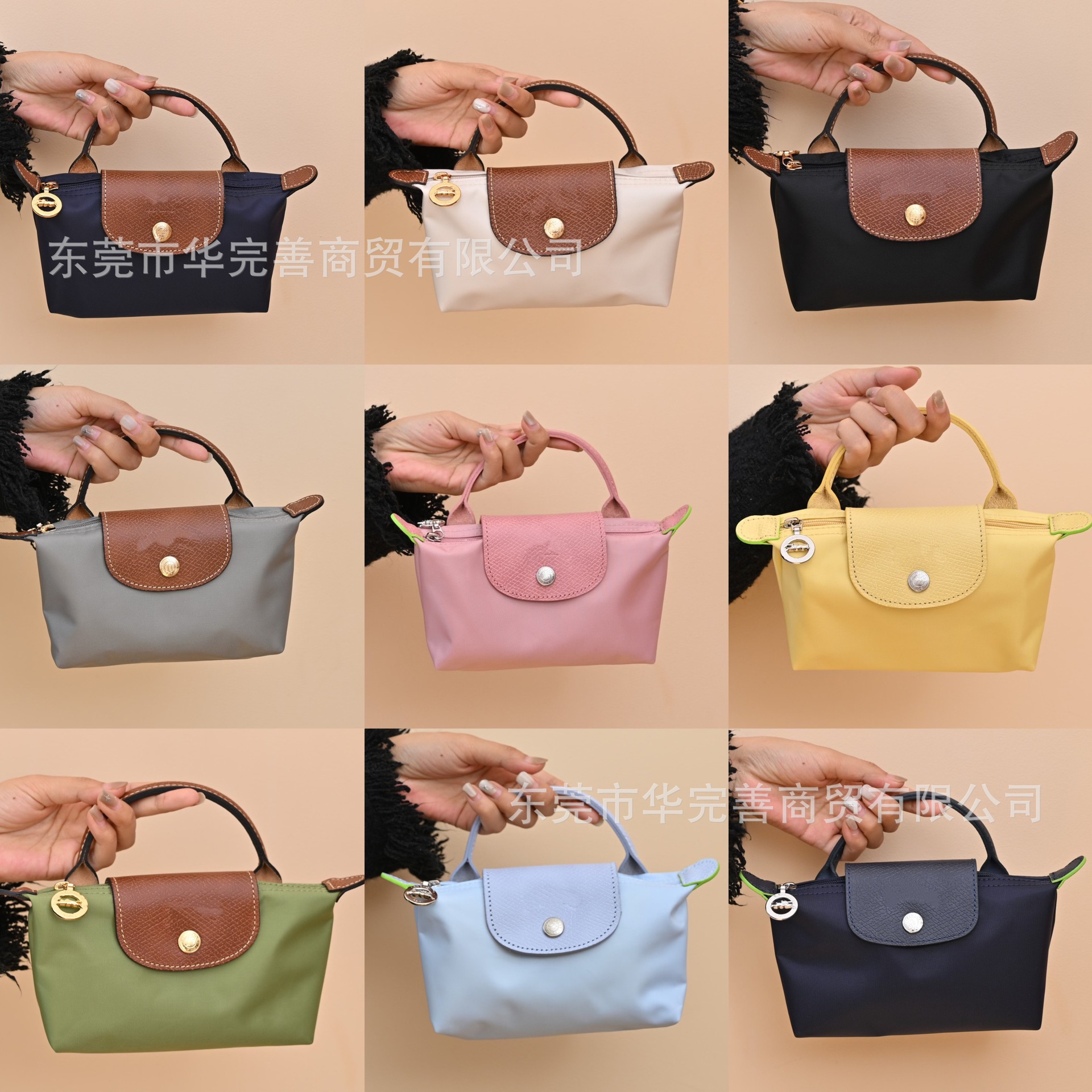 跨境代购骧家迷你饺子包经典简约女mini单柄手拎包斜挎小包撞色