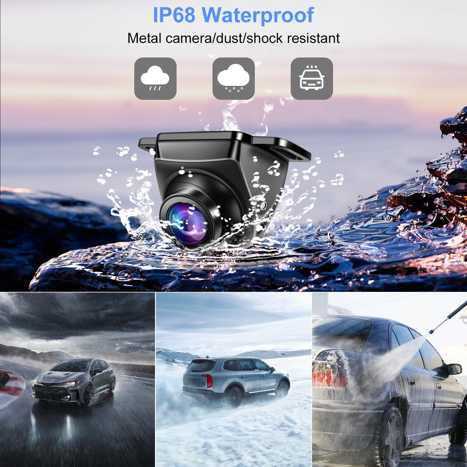 Universal Korean-style external right-side blind spot AHD1080P high-definition night vision waterproof car rearview camera