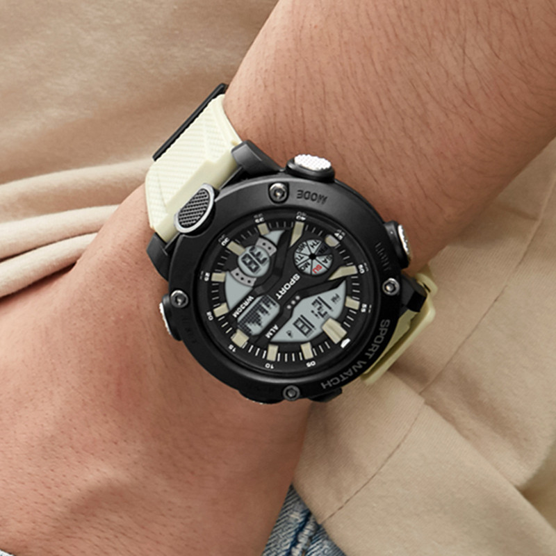 Reloj de hombre popular transfronterizo deportivo multifuncional impermeable reloj electrónico de alarma luminosa para hombre reloj de Estudiante