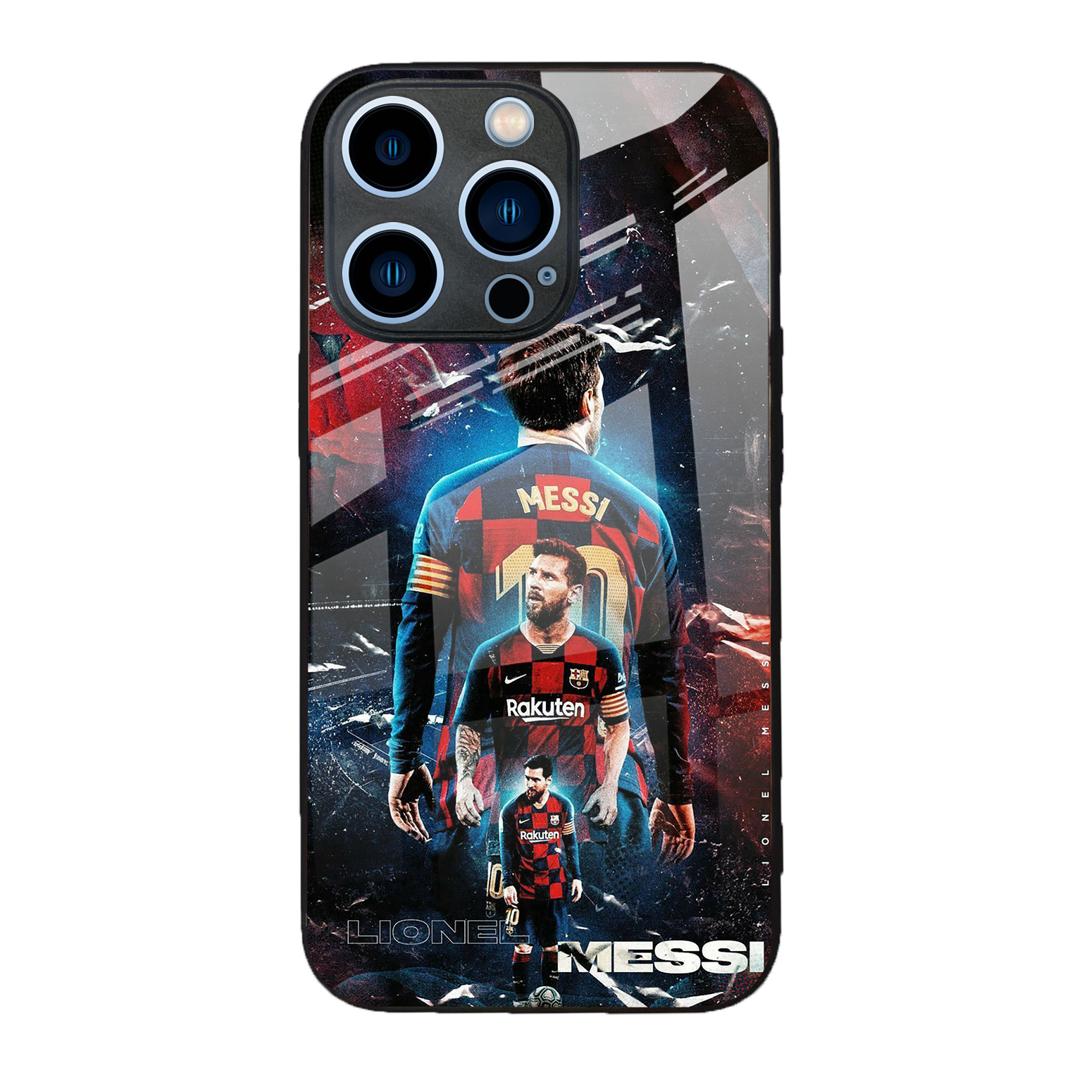 Funda de teléfono de cristal para iPhone 17 Pro Max con diseño de Messi de la Copa Mundial, para fanáticos del fútbol, compatible con iPhone 16 Pro y 13, antihuellas.