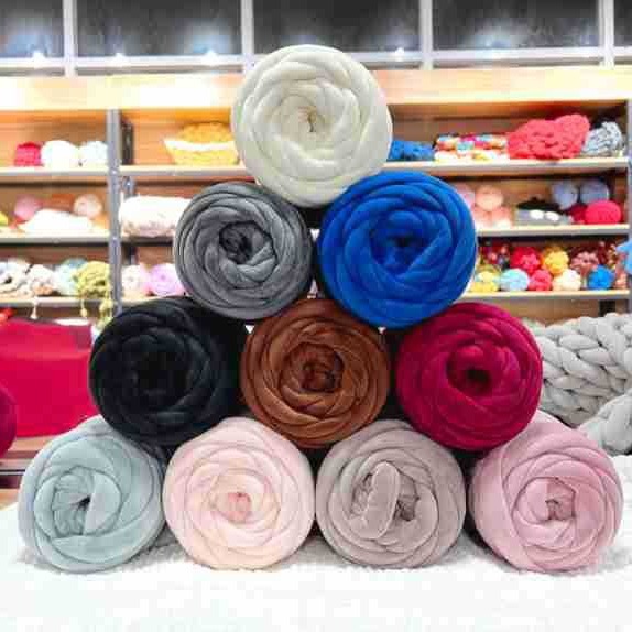 超柔天鹅绒灌芯棉水晶绒4cm手工编织纱线花式