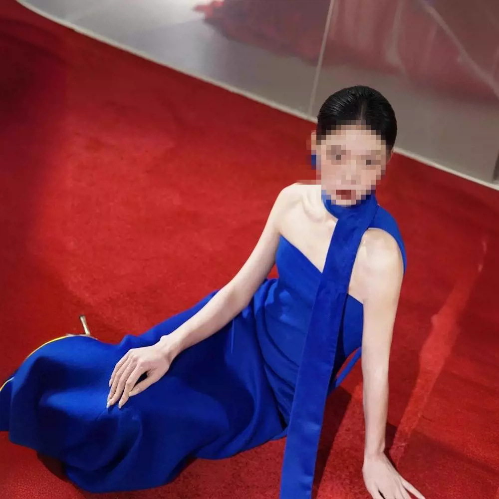 French Blue Dress High-end Feeling Toast Dress for the Little Man