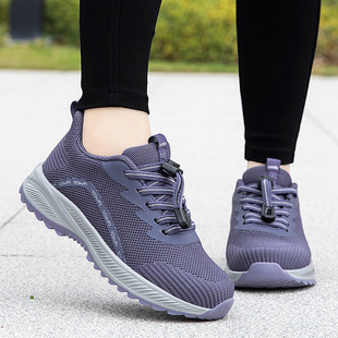 Elderly Women's Shoes, Comfortable Mother's Shoes, Mesh Breathable Shoes for Middle-Aged and Elderly People, Soft-Soled Walking Shoes, Large Size Casual Sports Shoes
