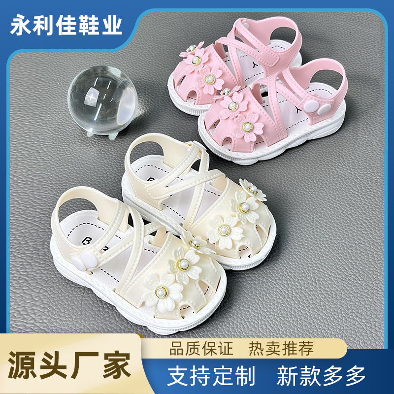 Fuente de fábrica de verano nuevos zapatos para bebés niñas bebés con suela suave zapatos para niños pequeños bebés comercio exterior al por mayor