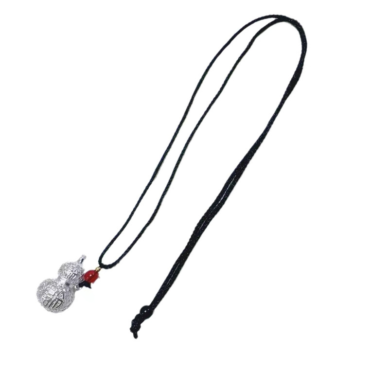 Gold-Plated Pendant Necklace With Hollow Design, Double Happiness, Gourd For Men And Women, Couple's Gift, Live_voghion.com