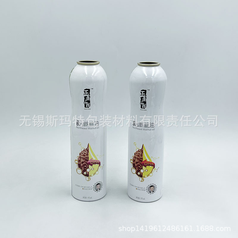 厂家销售 195ml核桃油气雾压口铝瓶 喷头三档设计可调节