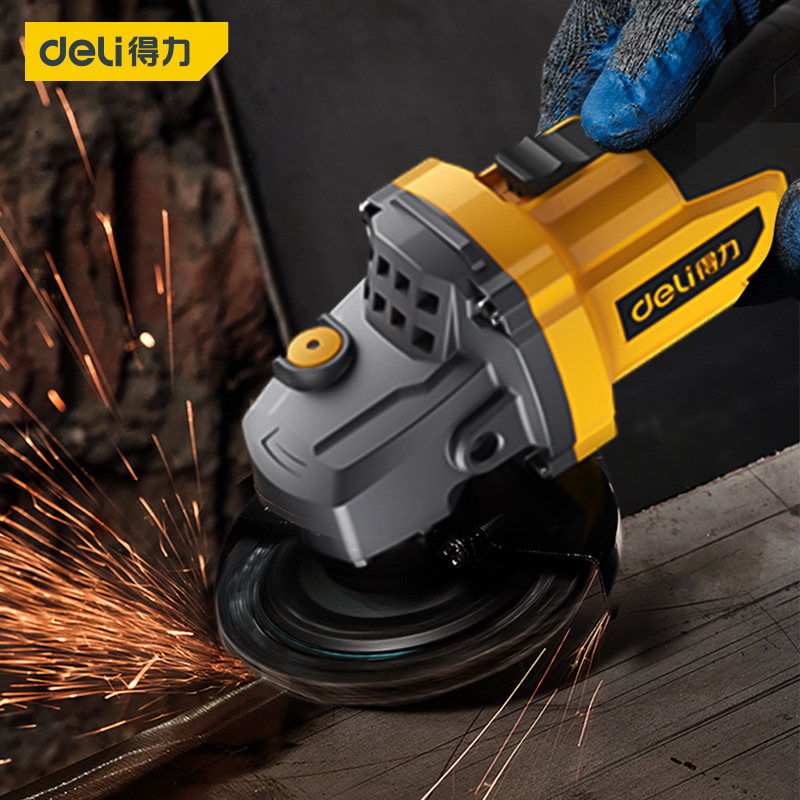 得力电动工具无刷锂电角磨机电池充电式抛光机大功率便携式切割机
