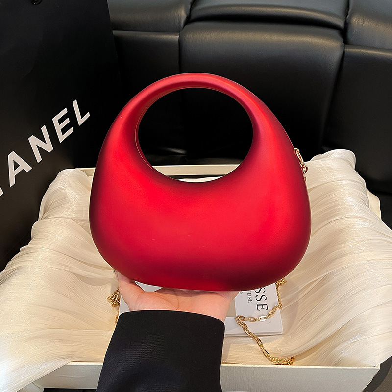 Bolsa de cadena de textura de alta calidad 2025 verano nuevo bolso retro bolso de hombro esmerilado bolso de mensajero acrílico mujer