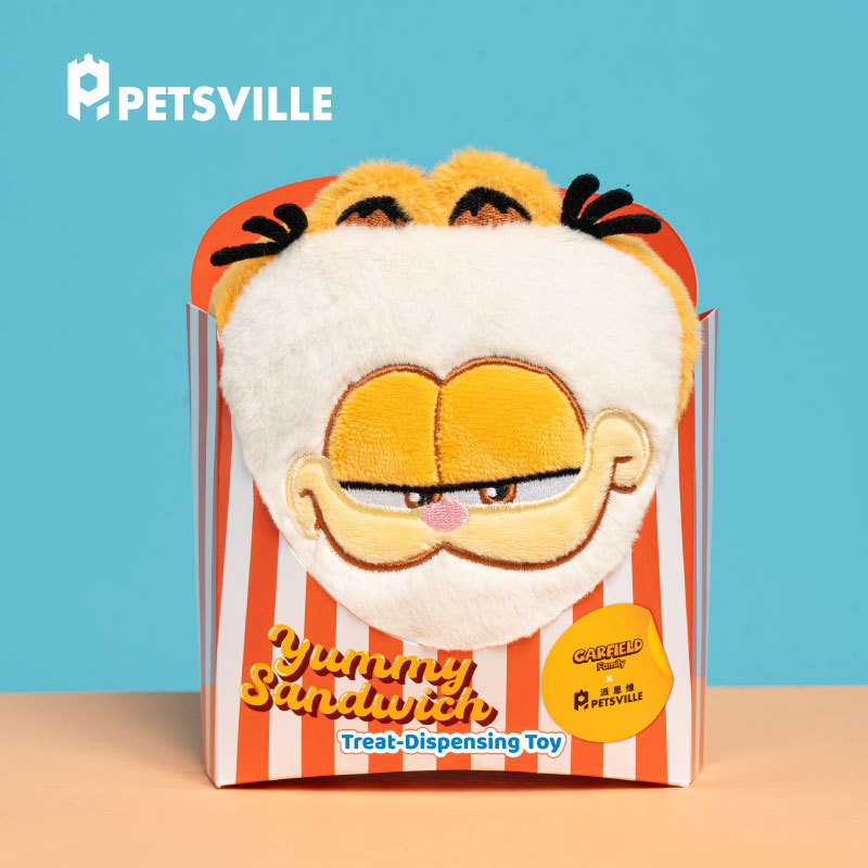 Pie Thinking & Garfield Sandwich Leaks Food, Smells and Sniffs to relieve boredom, Molar Cattle Paper, Puzzle Dog and Cat Hidden Food Toy