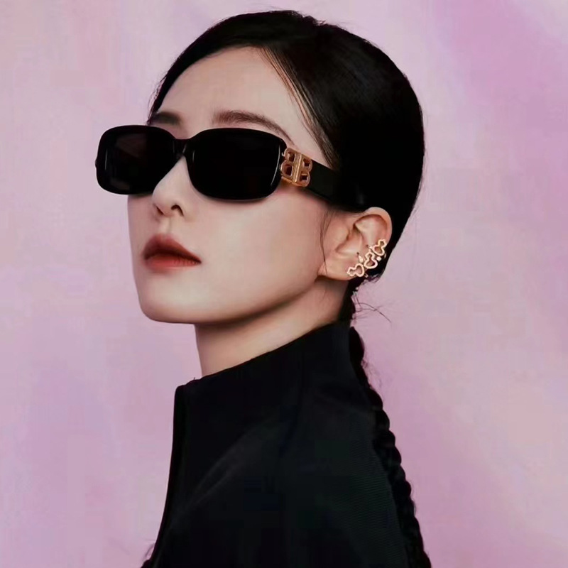 个性双B配饰TR偏光太阳镜女高级质感欧美辣妹凹造型复古遮阳墨镜