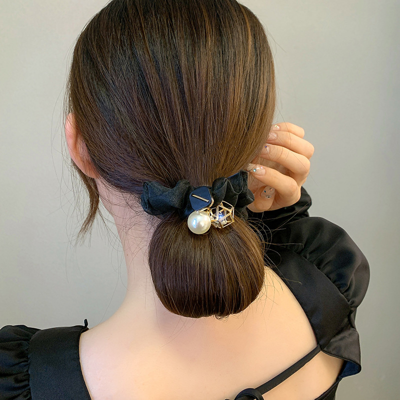 Elegant Mesh Scrunchie Elastic Hair Band For Women Hair Styling_voghion.com