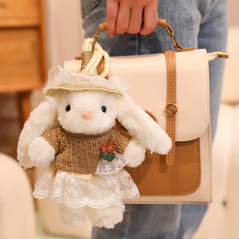 Nuevo lindo cambio West Highland peluche muñeca colgante llavero al por mayor bolsos de chicas colgante muñeca al por mayor