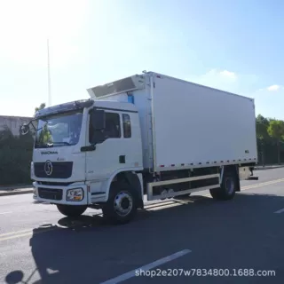出口型陕汽德龙6.3米排半冷藏车 水果蔬菜食品保温车 冻品冷链车