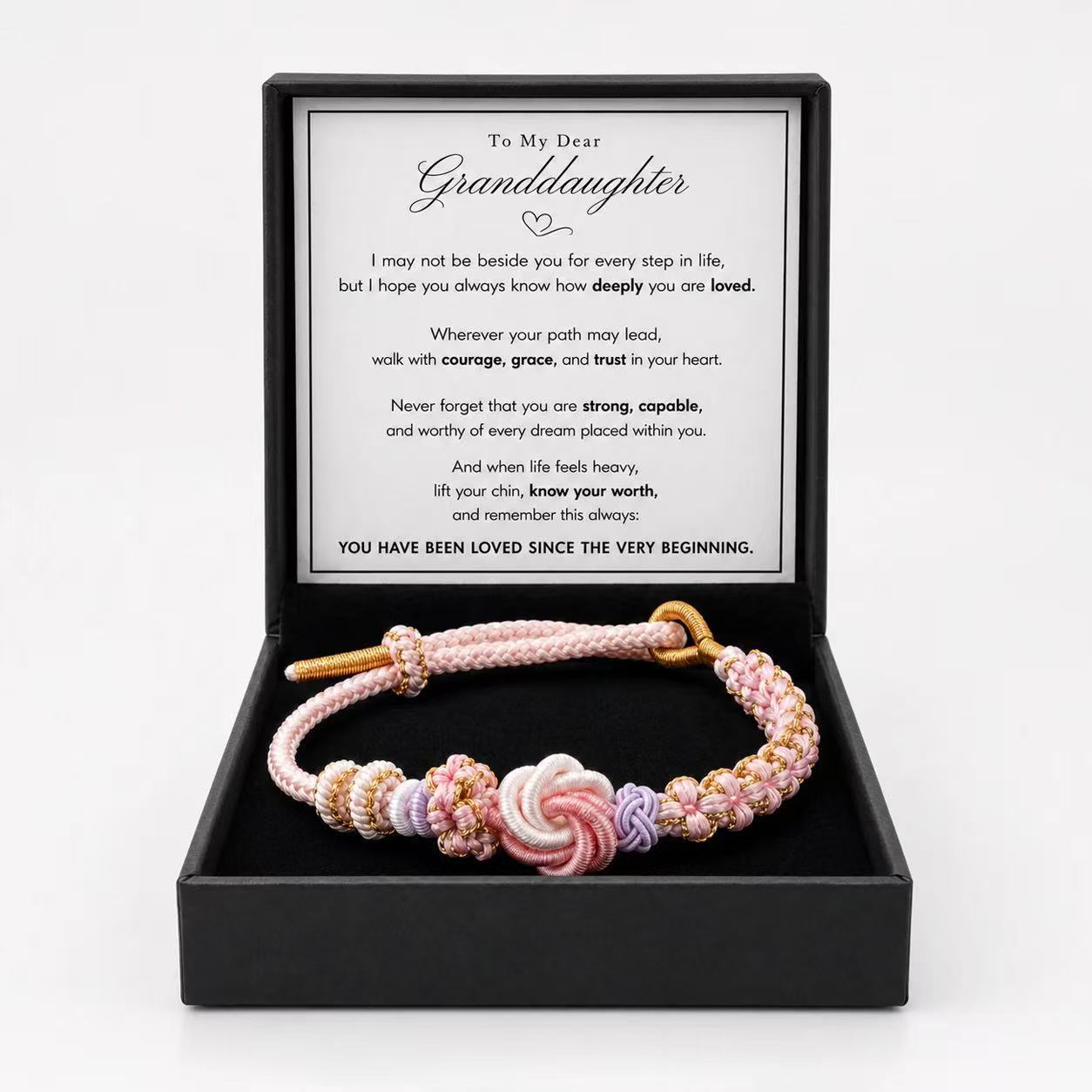 Fresh and cute wearable beaded jewelry, handmade woven bracelet, peach blossom knot hand rope, handmade mandala knot bracelet