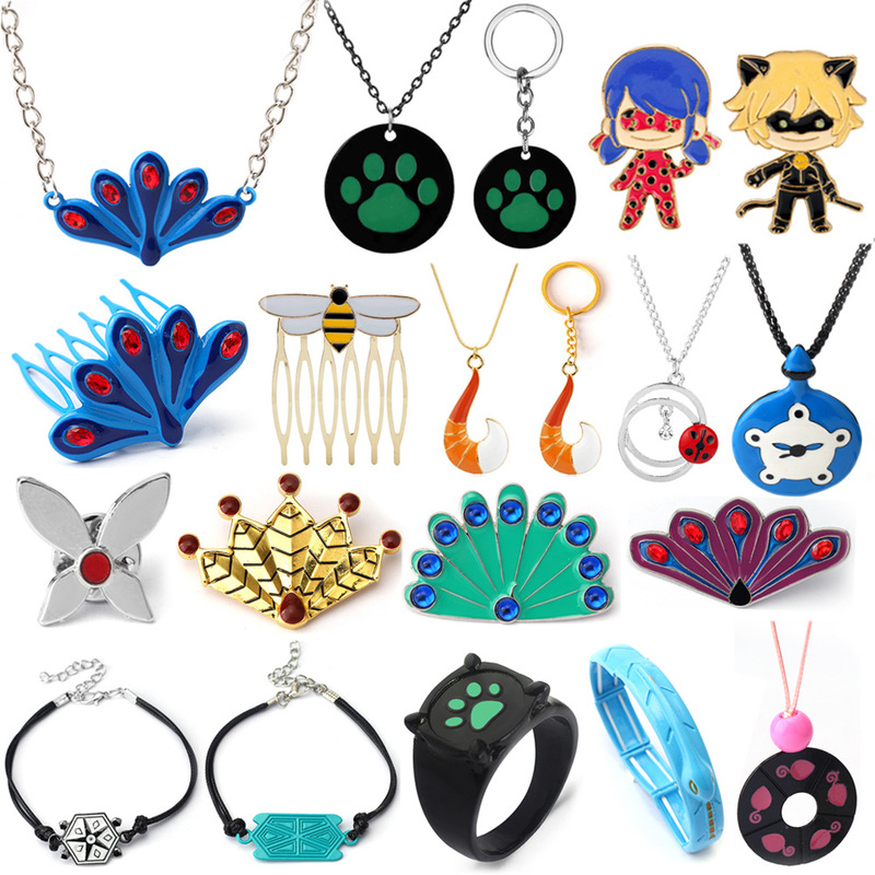 Anime Rady Girl Marinette Fox Tail Hook Necklace Black Cat Roar Cat Claw Keychain Peripheral Accessories Anime Rady Girl Marinette Fox Tail Hook Necklace Black Cat Roar Cat Claw Keychain Peripheral Accessories