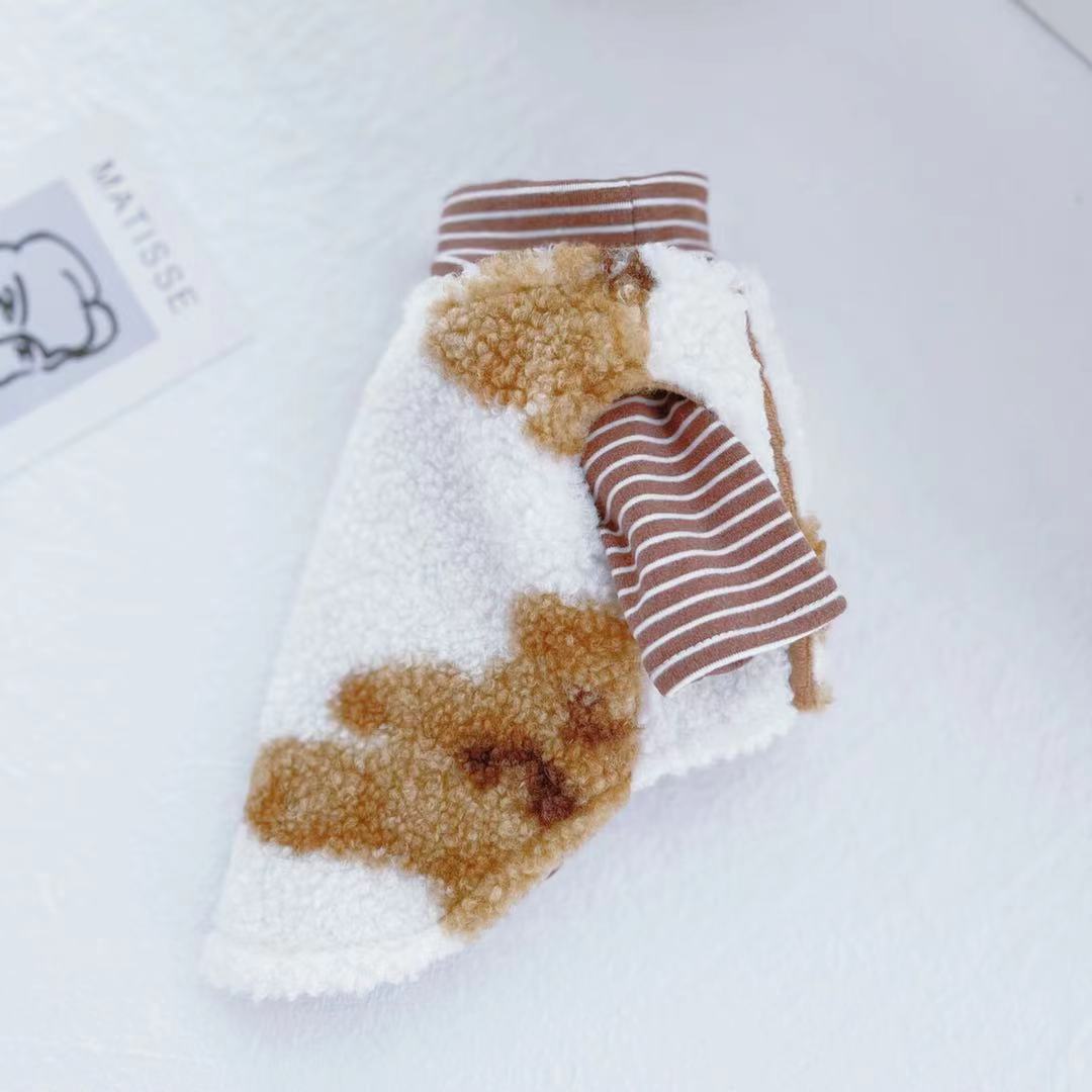 Autumn and winter new style vest sweatshirt base layer suit plus velvet and thickened Teddy Bichon Schnauzer Pomeranian manufacturer supply