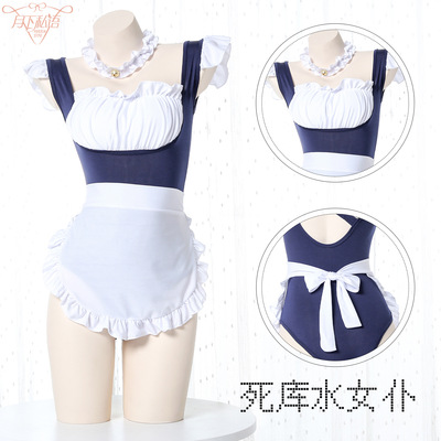 月下私語cos日系 女仆裝連體性感制服套裝 學園清純套裝 二次元