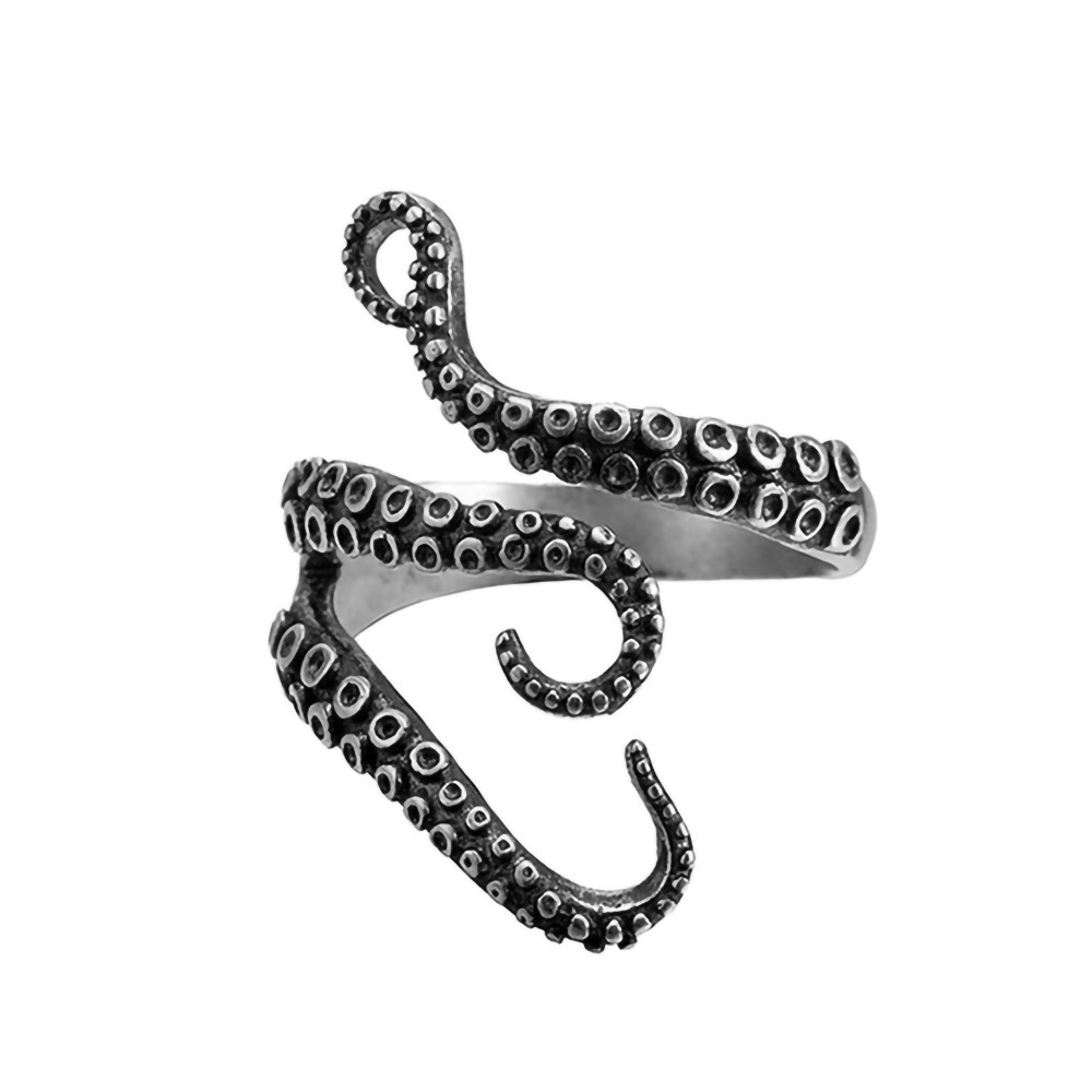 Rings Classification Hip-hop Retro Octopus Alloy Plating Men's Rings