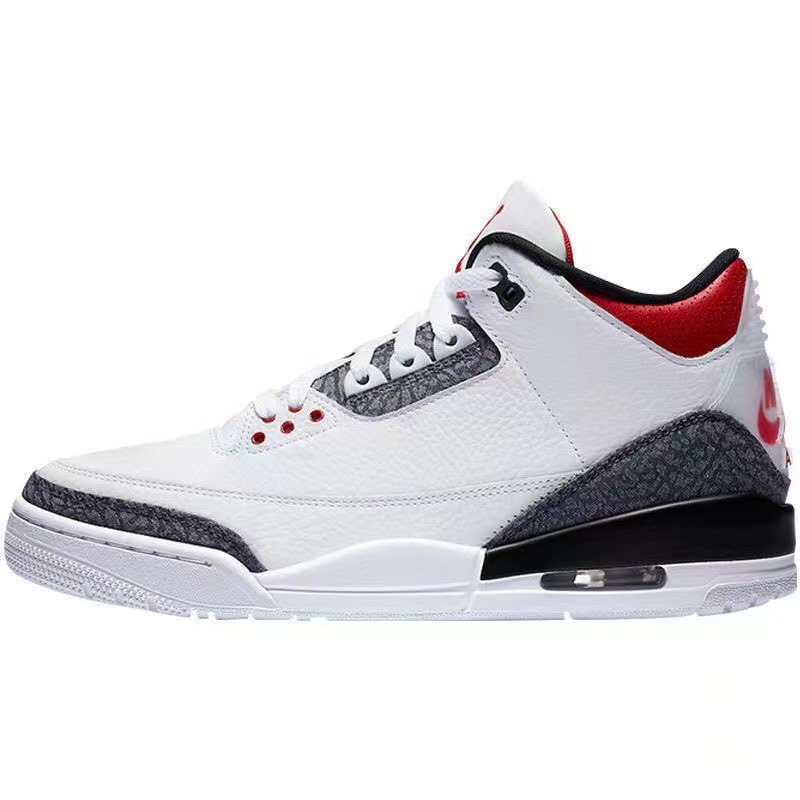 AJ3 negro cemento de carreras azul Fujiwara Hiroshi air mat zapatos de baloncesto Joe3 antideslizante desgaste zapatos deportivos casuales para hombres y mujeres