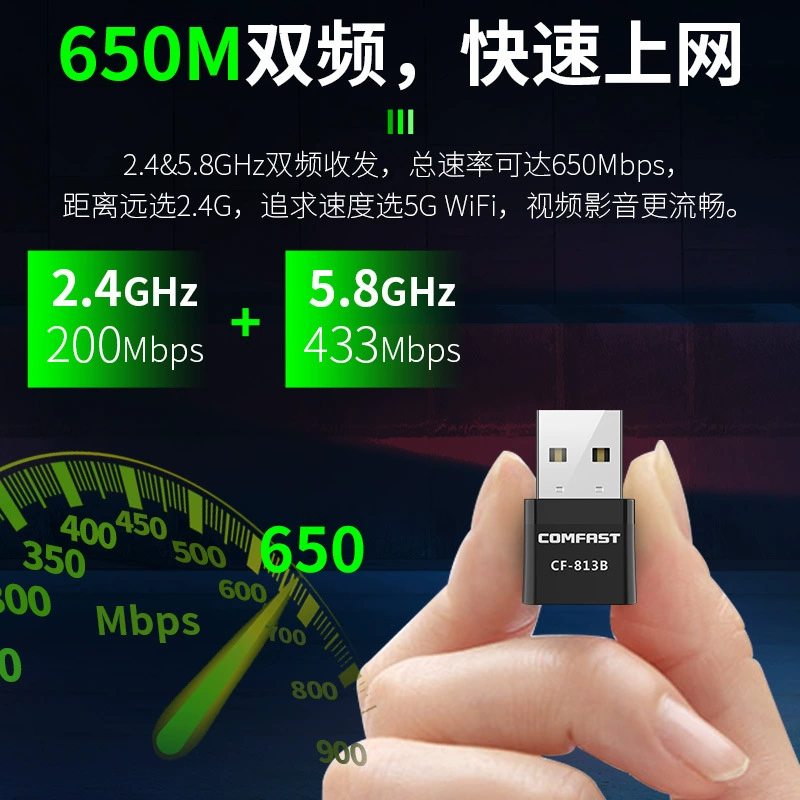 Беспроводная сетевая карта Comfast CF-813B WiFi Bluetooth два в одном адаптер для компьютера USB беспроводная сетевая карта