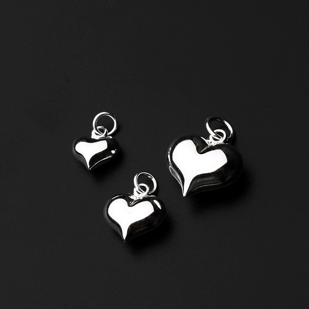 Трёхмер pendant сердцеобразный, ручка, ожерелье, anklet, бусины, аксессуары, образец серебро 925, ручная работа
