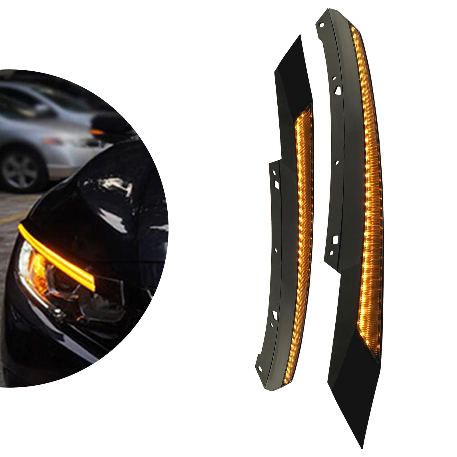 Honda Civic 10th Gen Headlight Eyebrow Daytime Running Lights