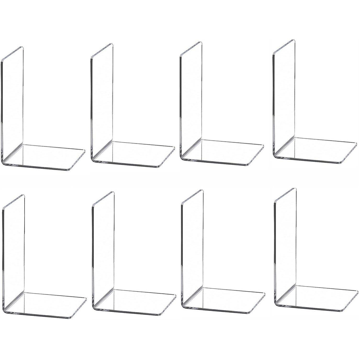 跨境热销亚克力书架收纳架桌面塑料重型书架支架隐形书架分隔装饰