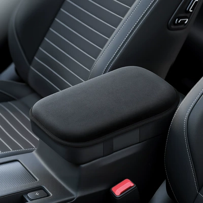 Car Armrest Box Heightening Pad, Armrest box pad - 992-black-thick-plush-armrest-pad