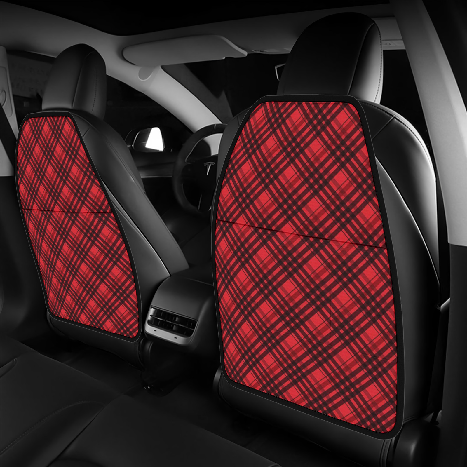 Cross-Border Special Supply of Car Seat Anti-Kick Storage Pads 2 Packs Personalized Graphics and Text Customized Car Seat Back Anti-Kick Pads