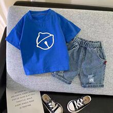 男宝宝夏装套装0-1岁儿童装网红2男小童6个月婴儿衣服3洋气4韩版5