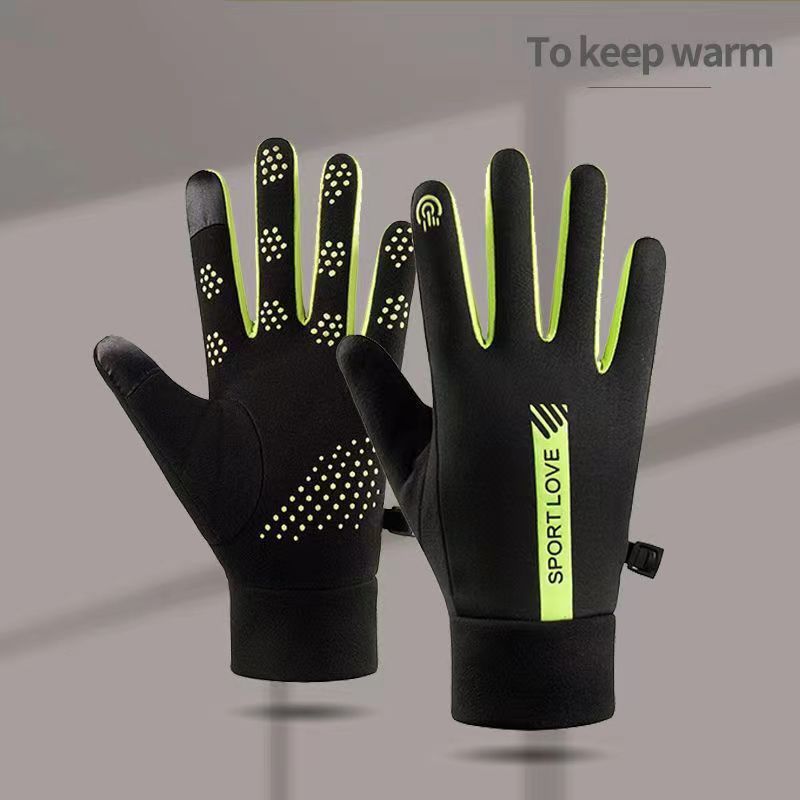 Primavera e invierno deportes guantes calientes hombres y mujeres impermeable a prueba de viento a prueba de frío pareja ciclismo conducción antideslizante pantalla táctil