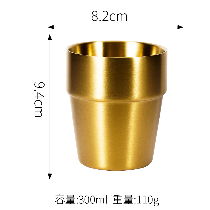 300ML 더블 스텝 컵 (금)