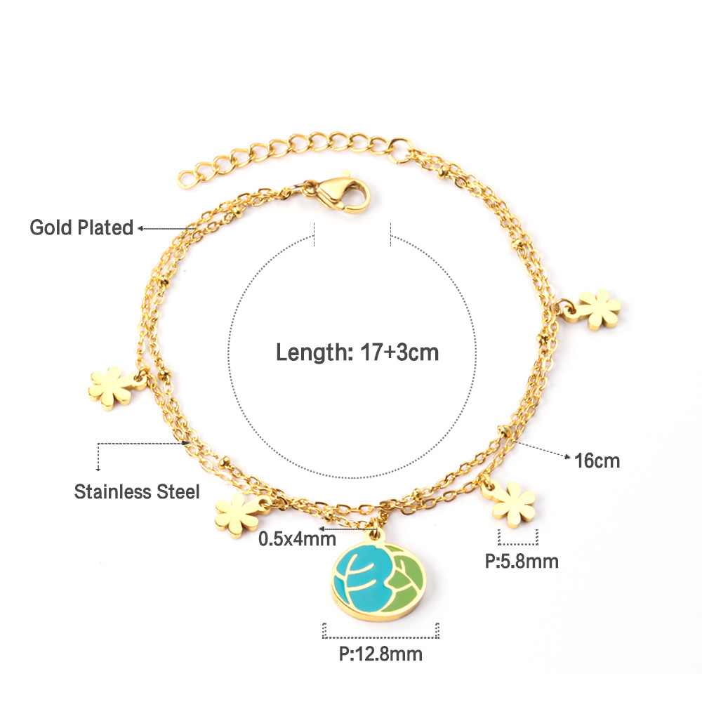 Cute Cartoon Stainless Steel Bracelets